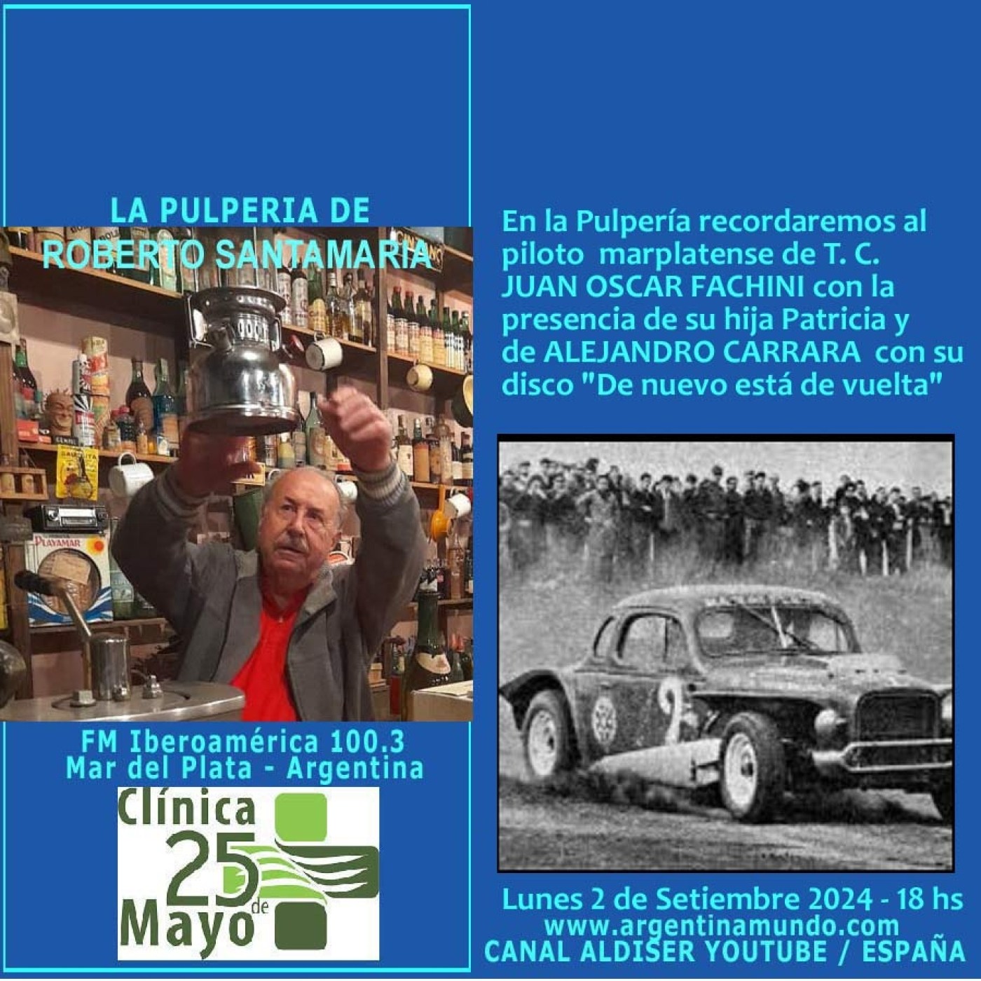 Homenaje a Juan Oscar Fachina en La Pulpería de Roberto Santamaría FM IBeroamérica 100.3 Argentina episode artwork