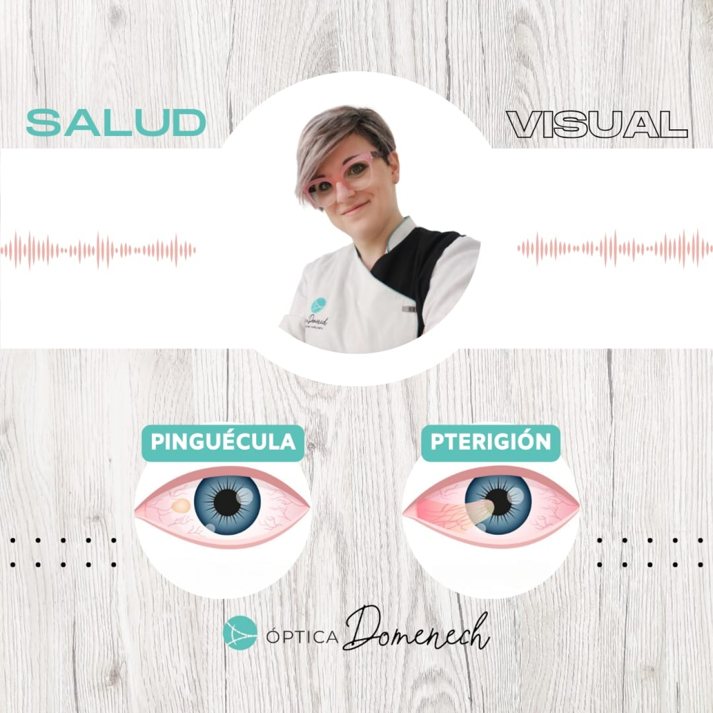 Salud Visual. Pinguécula y Peterigión por Mª Carbonell. Óptica Domenech. episode artwork