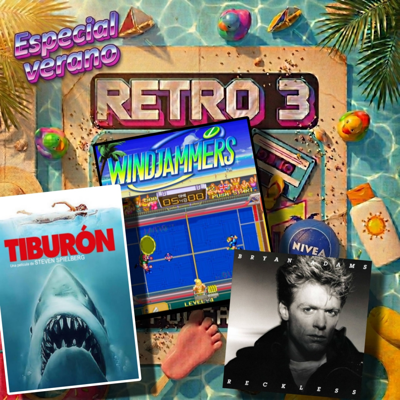 Retro 3 Podcast 01x14 "Especial verano" (Windjammers, Tiburón y Brian Adams -Reckless) episode artwork