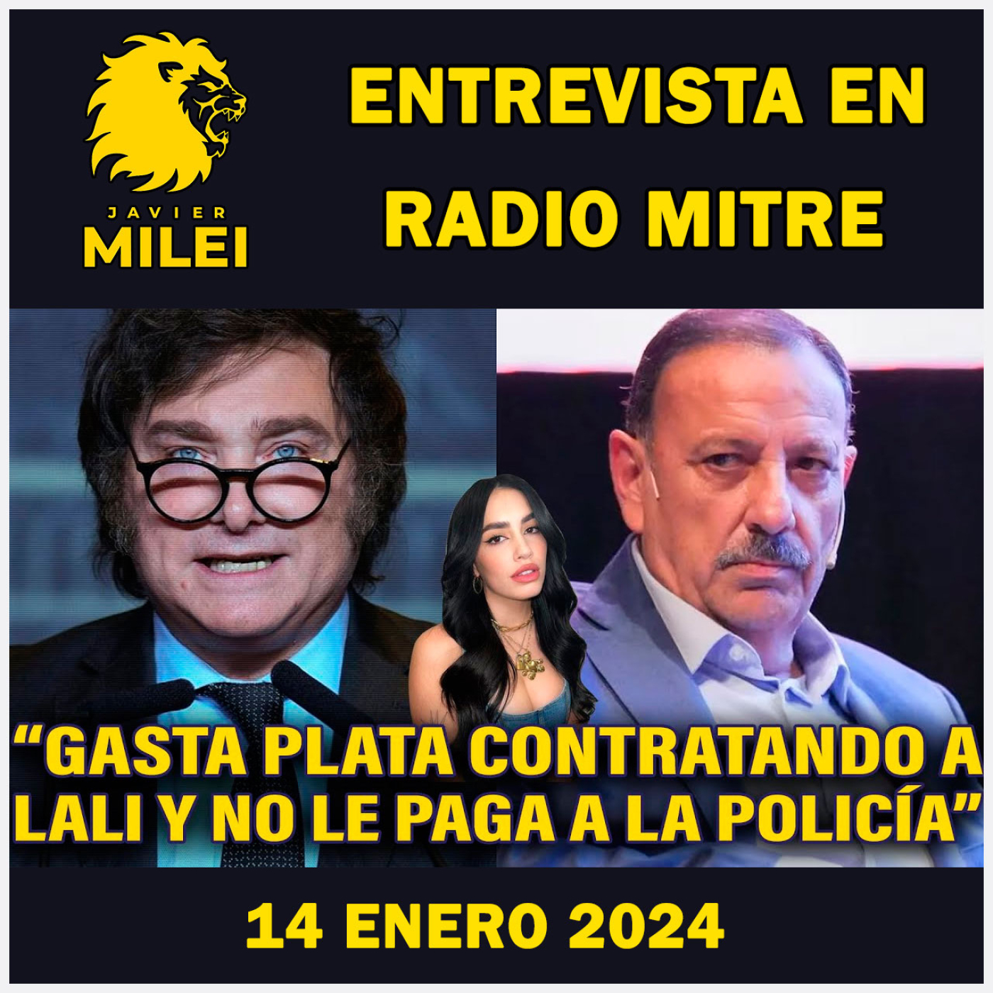 cover of episode Audios Javier Milei. La entrevista completa de Javier Milei en Radio Mitre | 14/01/2024