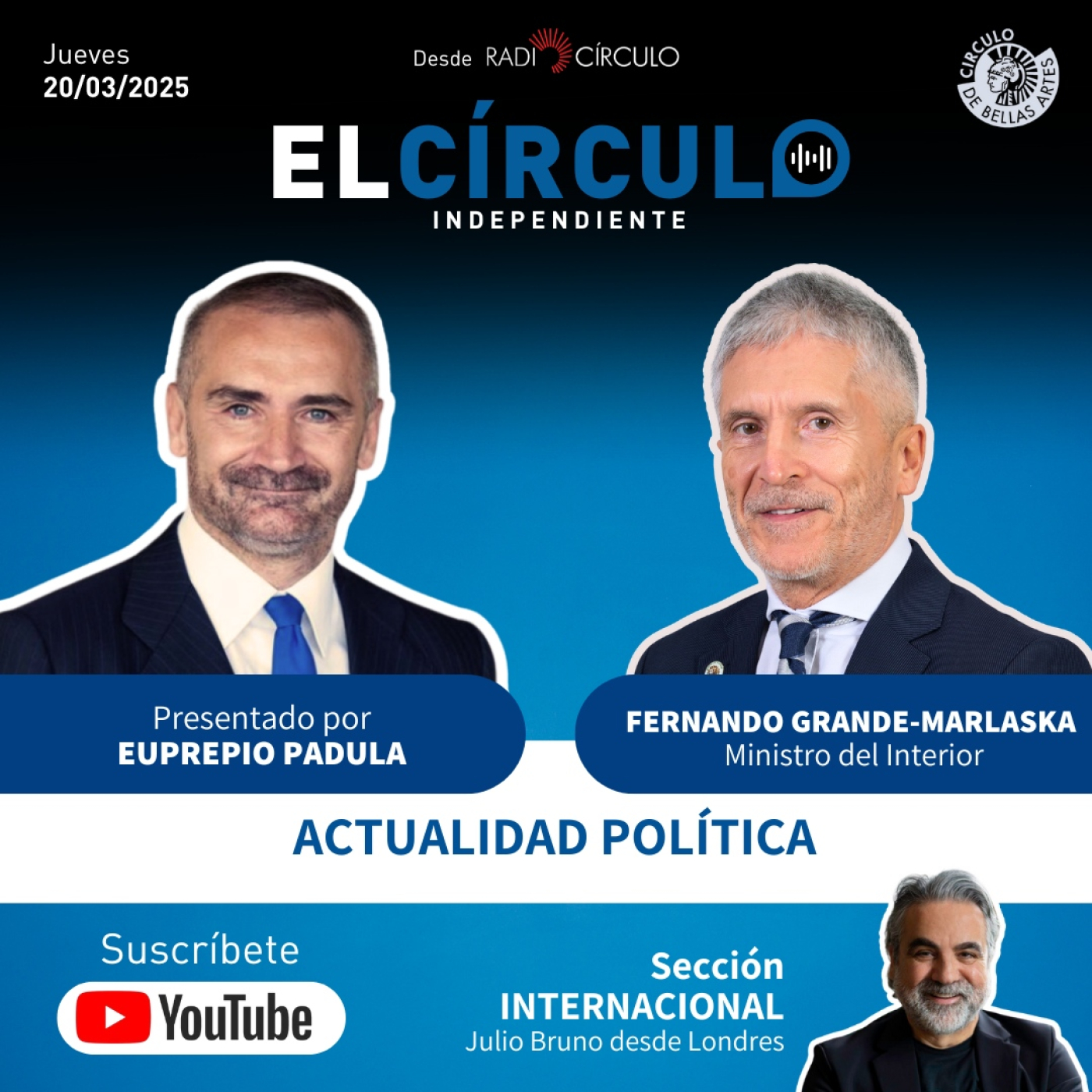 Programa 56: Fernando Grande-Marlaska, Ministro del Interior episode artwork