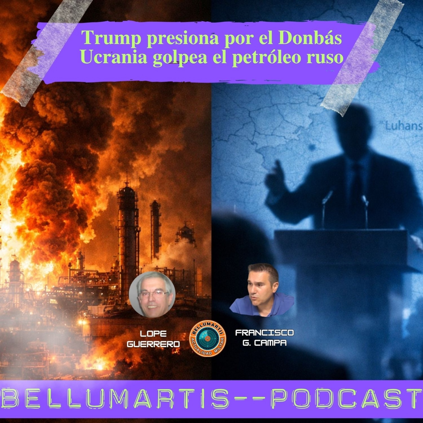 Trump presiona por el Donbás mientras Ucrania golpea el petróleo ruso:¿40% de exportaciones paradas? FRENTE DE BATALLA