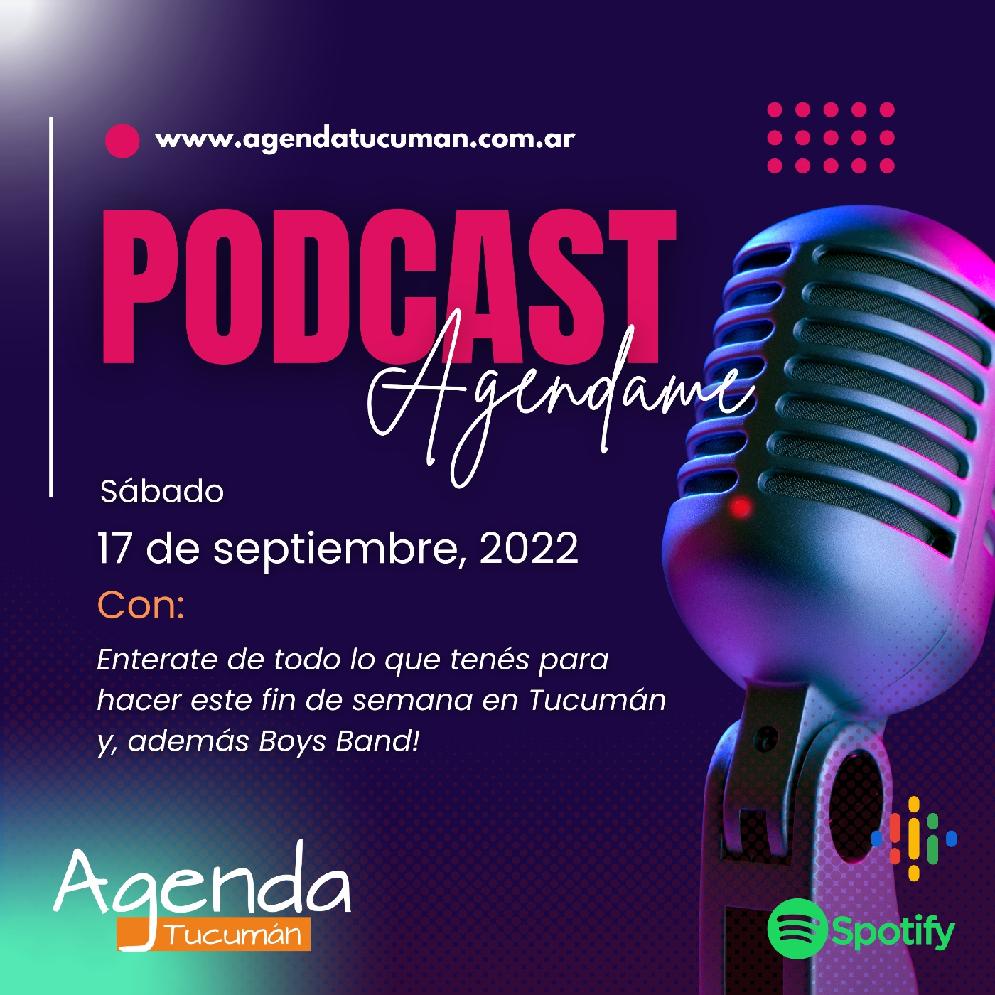 Agendame! Podcast 17 de septiembre de 2022 episode artwork