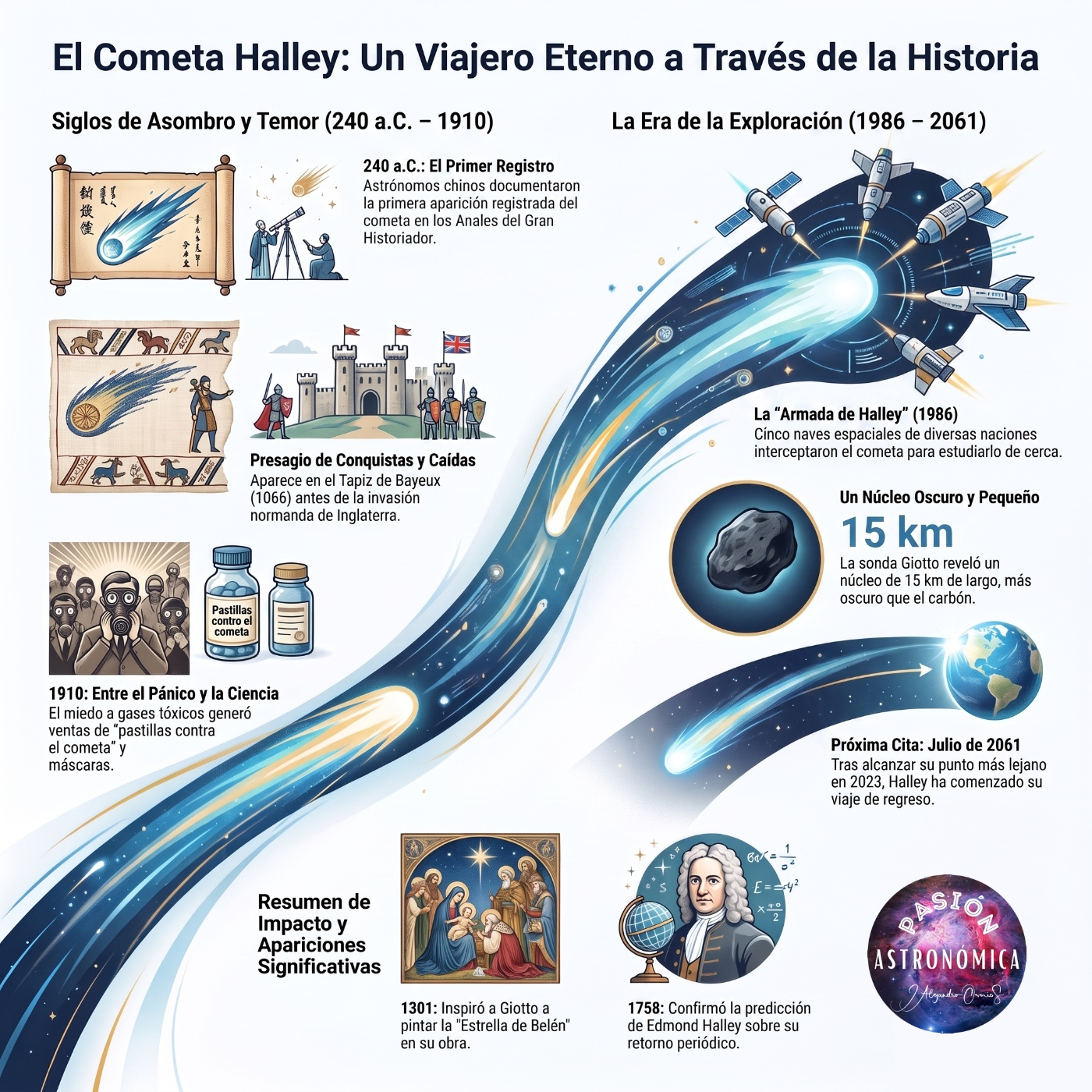 129 - De profecías antiguas a las "píldoras del cometa": La historia del pánico al Halley