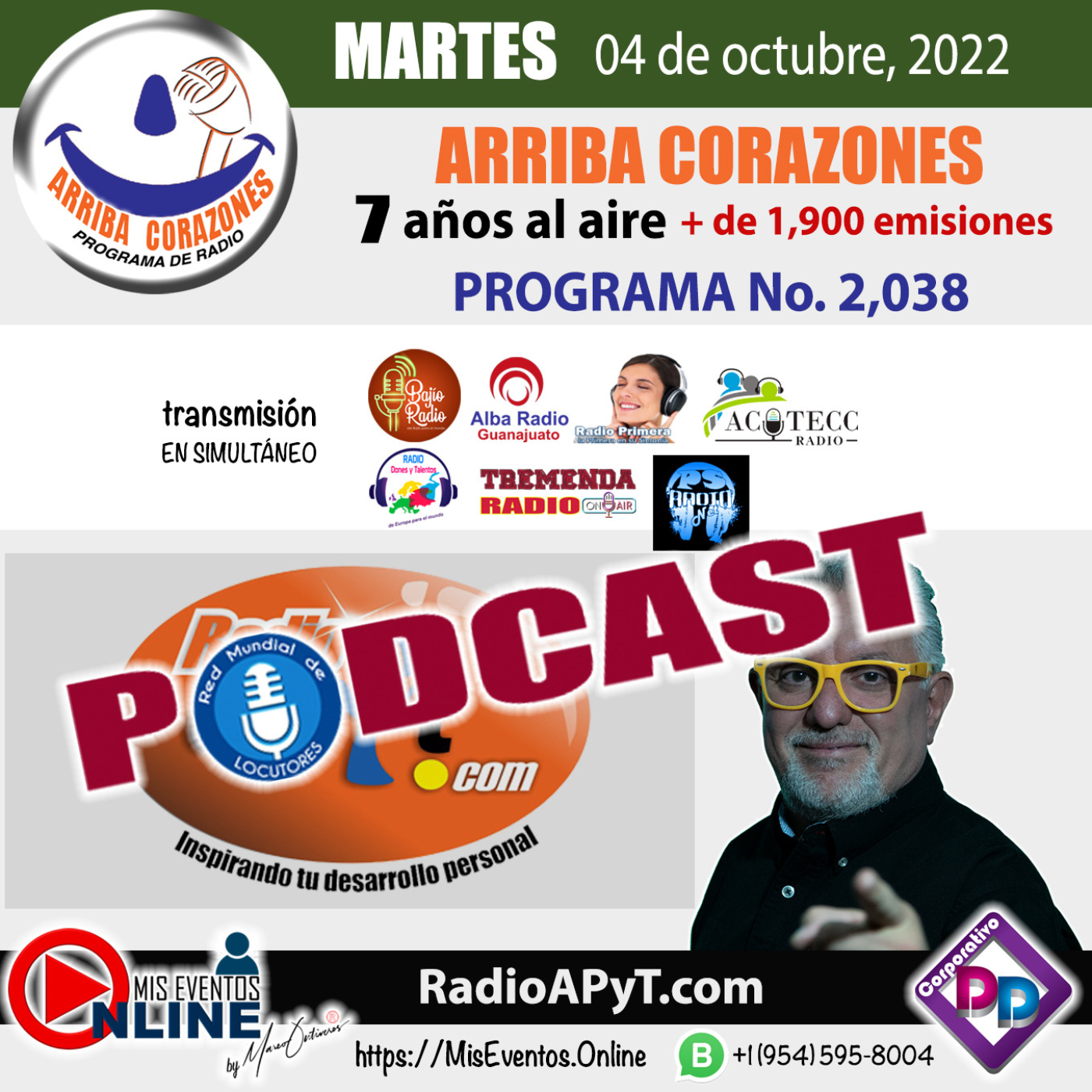 2038-arriba-corazones-2022-10-04-MARTES-Programa02-GrandesExitos-RockEnEspanol episode artwork