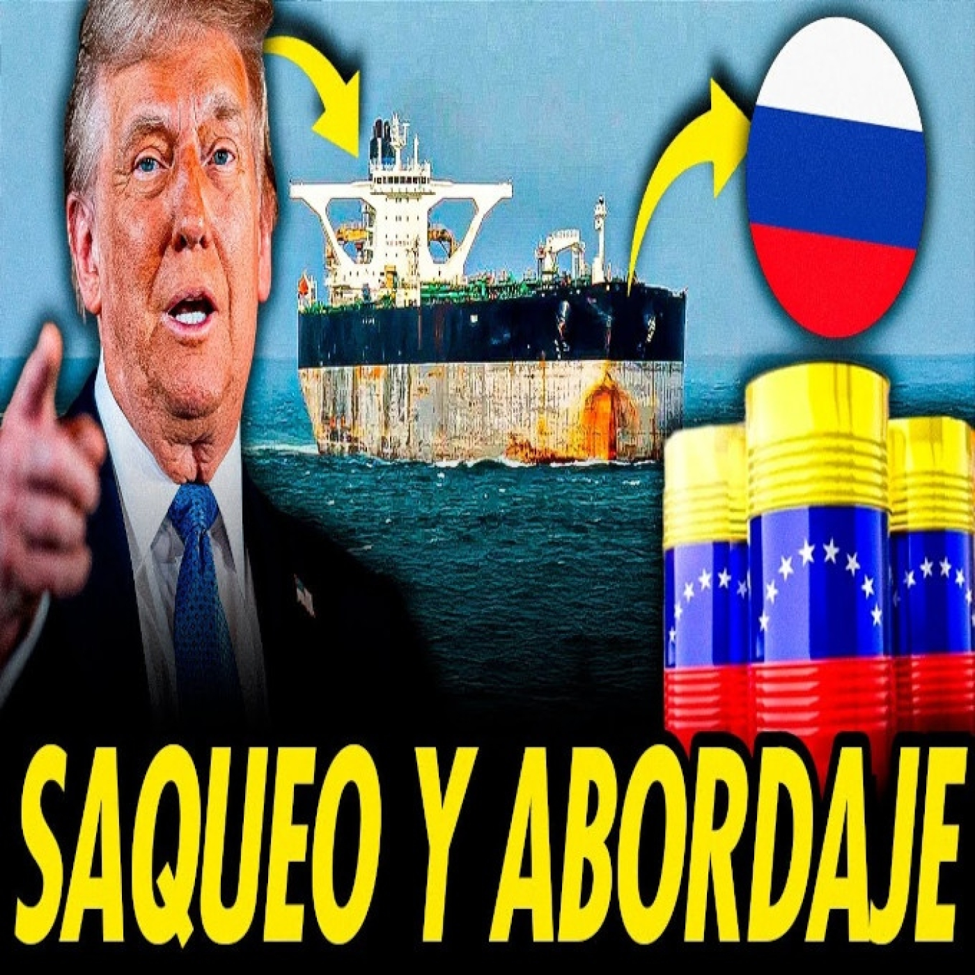 TRUMP ANUNCIA EL SAQUEO DE PETRÓLEO A VENEZUELA Y ABORDA UN BUQUE RUSO