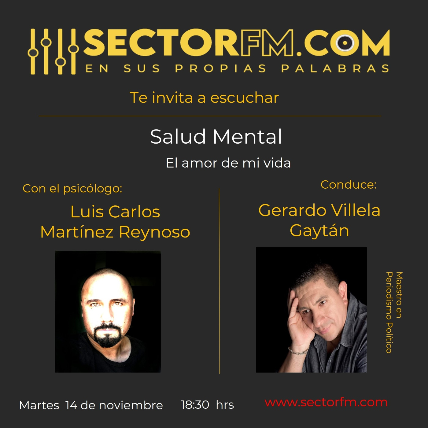 Salud Mental 14 de noviembre El amor de mi vida con Luis Carlos Martínez Reynoso episode artwork