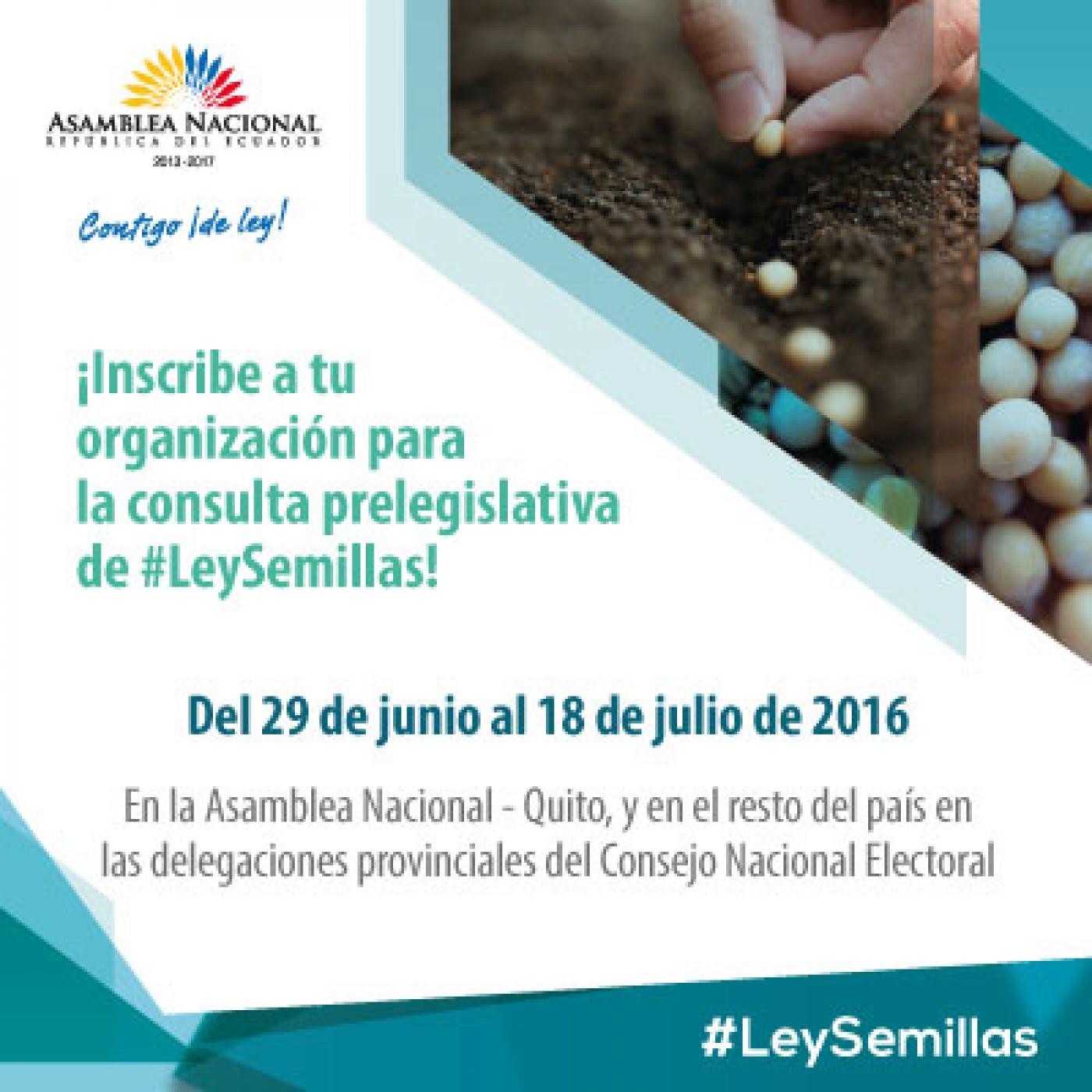 Consulta Prelegislativa Ley Semillas