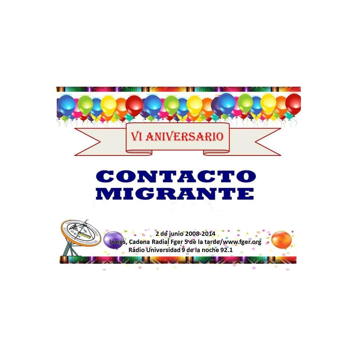 Saludos VI Aniversario Contacto Migrante