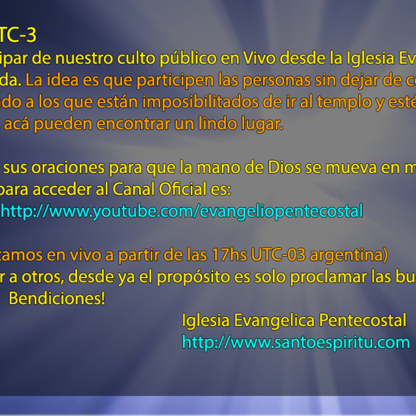 Mensaje pentecostal - Iglesia evangelica