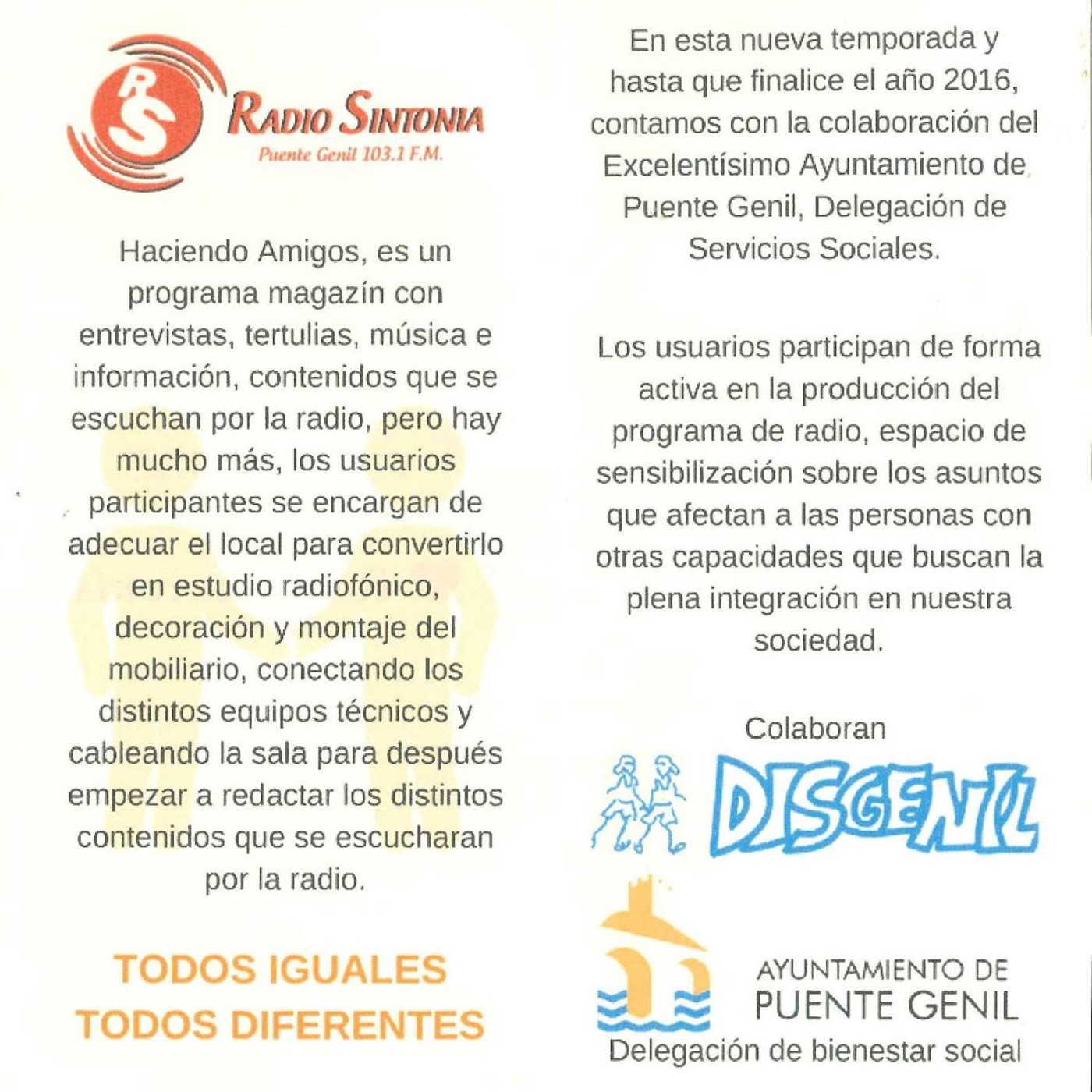 Disgenil y Radio Sintonía