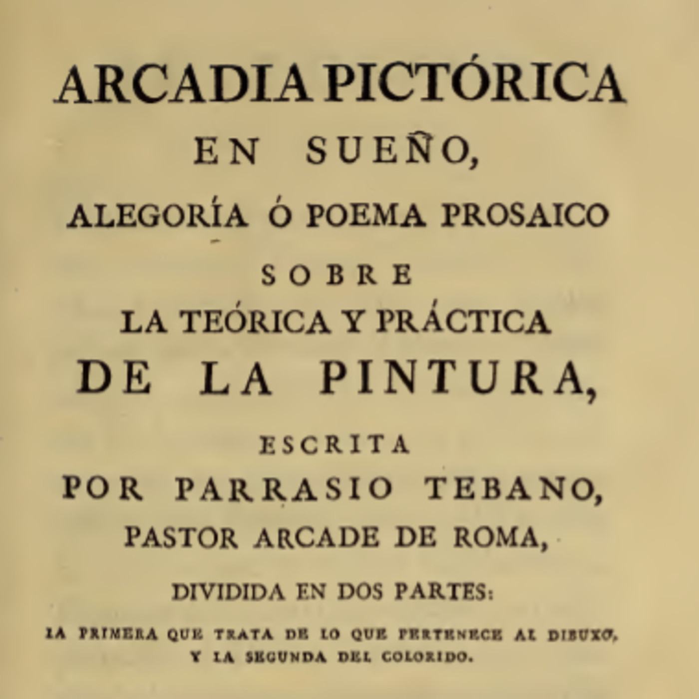 Arcadia Pictórica de Francisco Preciado de la Vega