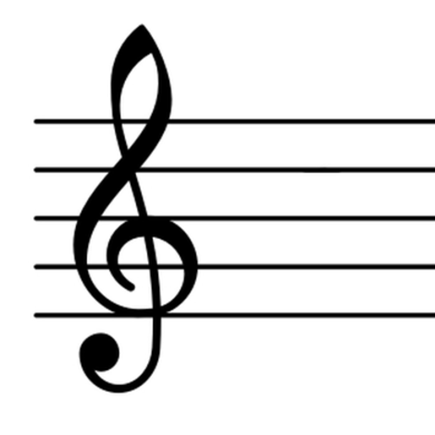 Музыкальный ключ на нотном стане