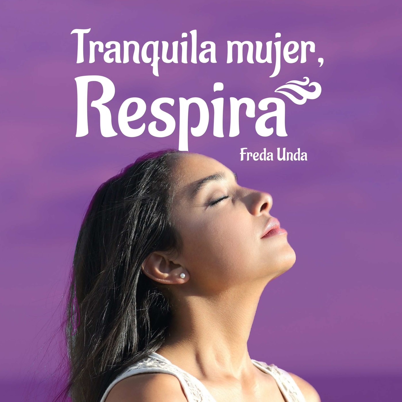 Tranquila mujer respira