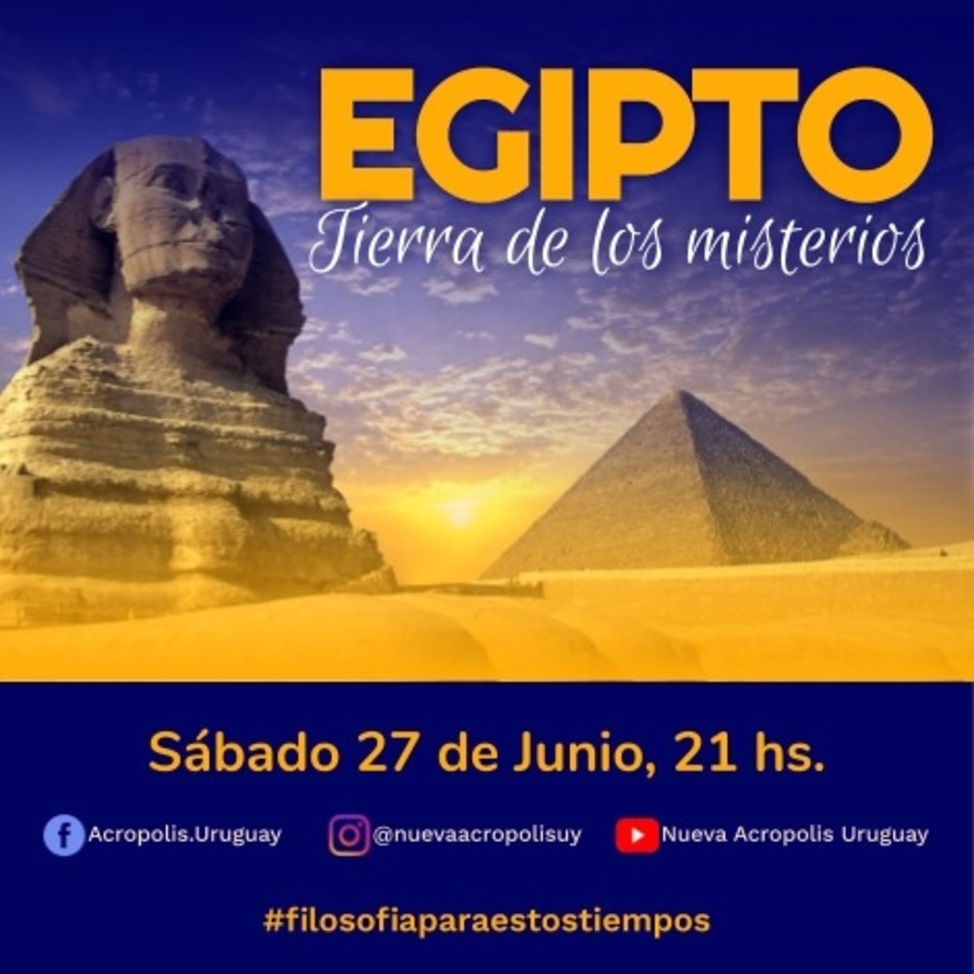 Egipto, tierra de misterios. Charla on-line.