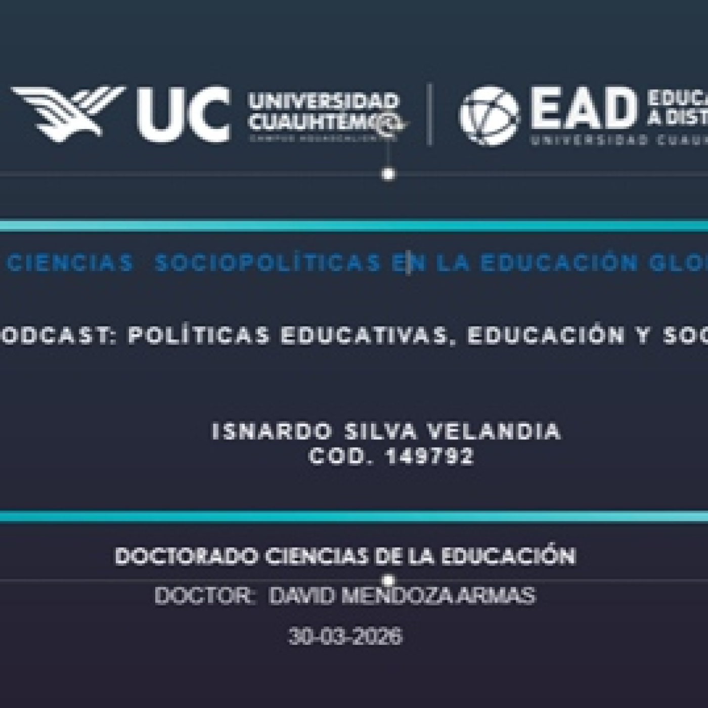 Podcast: políticas educativas, educación sociedad