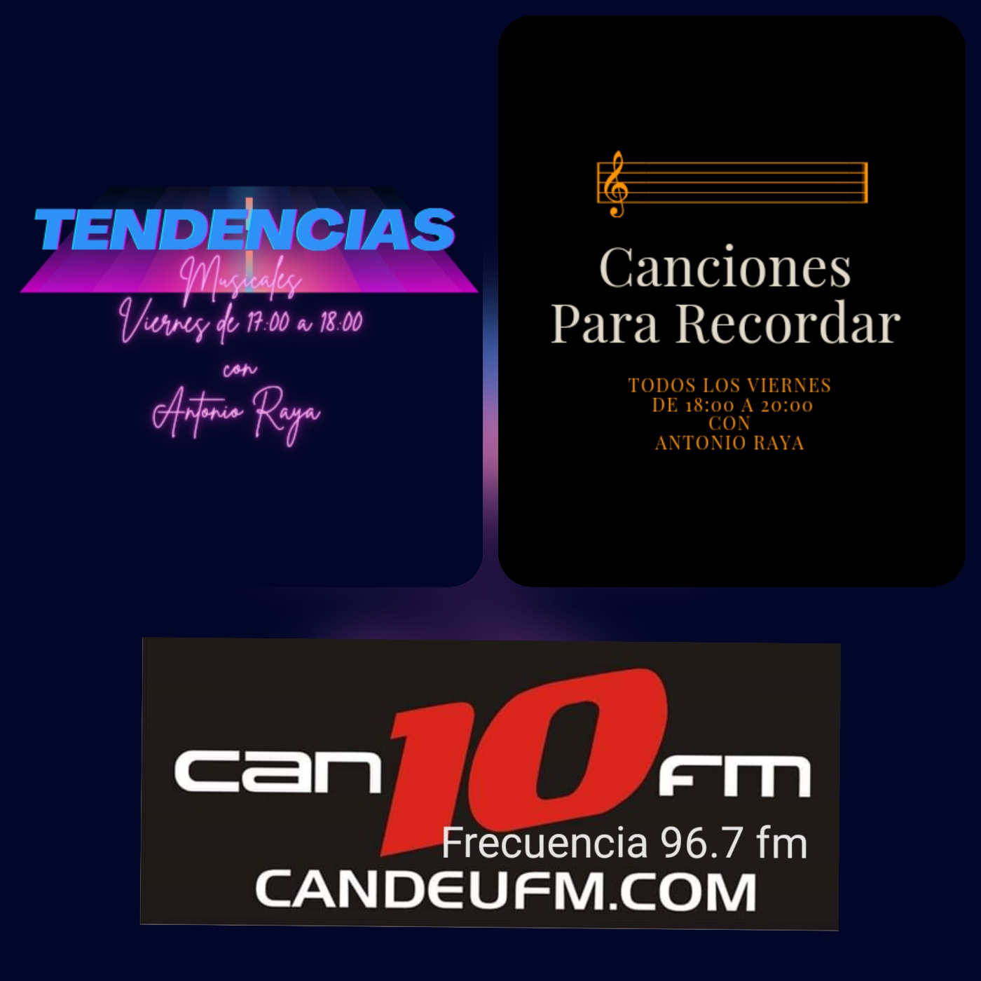 Tendencias Musicales entrevista a Selu Vivas y Canciones para Recordar 20/10/2023 candeufm.com locutor Antonio Raya